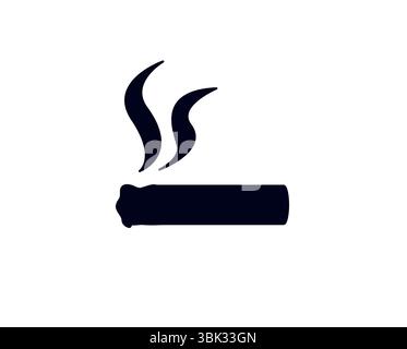 illustrazione vettoriale dell'icona del simbolo emoji della sigaretta Illustrazione Vettoriale