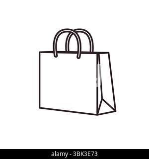 illustrazione vettoriale dell'icona del simbolo dell'emoji della shopping bag Illustrazione Vettoriale