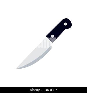 illustrazione vettoriale dell'icona del simbolo emoji del coltello Illustrazione Vettoriale