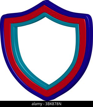 Icona vettore Shield - emblema di sicurezza e modello di logo di protezione Illustrazione Vettoriale