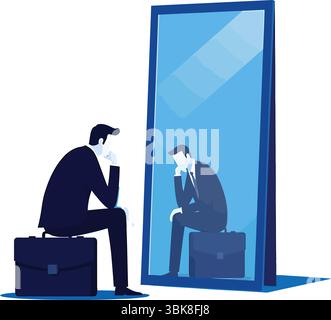 Profilo della riunione di lavoro con presentazione nella sala riunioni dell'ufficio Illustrazione Vettoriale