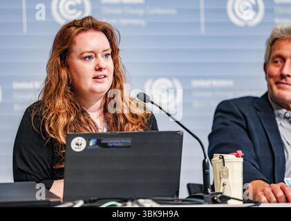 Bonn, Germania, Germania. 18 giugno 2025. SHIRLEY EMMA MATHESON DELLA WWF. Parla durante un briefing stampa sul WWF degli effetti crescenti del cambiamento climatico sui sistemi ambientali, umani e globali. (Credit Image: © Bianca Otero/ZUMA Press Wire) SOLO PER USO EDITORIALE! Non per USO commerciale! Foto Stock