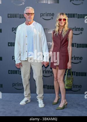 18 giugno 2025, Hollywood, California, Stati Uniti: Eric Dane e Janell Shirtcliff partecipano alla prima di Los Angeles di ''Countdown' (immagine di credito: © Billy Bennight/ZUMA Press Wire) SOLO PER USO EDITORIALE! Non per USO commerciale! Foto Stock