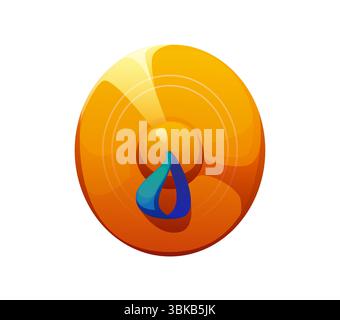 Carattere musicale cartoni animati numero 0 come un piatto di ottone con una cinghia, strumento di musica a percussione, segno zero matematico, divertimento divertente tipo simbolo matematico. Apparecchiature isolate per musicisti numerici vettoriali Illustrazione Vettoriale