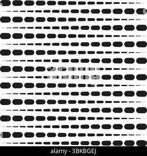 Schema dei punti dei mezzitoni. Texture bianco e nero. Forma di allineamento vettoriale. Layout circolare ripetuto. Illustrazione Vettoriale