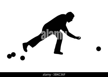 Silhouette bocce su sfondo bianco Illustrazione Vettoriale