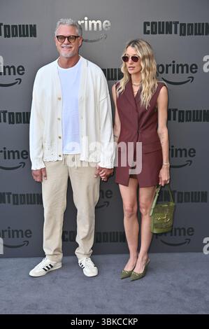 Los Angeles, CA USA - 18 giugno 2025: Eric Dane, Janell Shirtcliff partecipa alla prima della serie Countdown Foto Stock