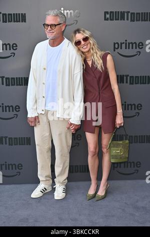 Los Angeles, CA USA - 18 giugno 2025: Eric Dane, Janell Shirtcliff partecipa alla prima della serie Countdown Foto Stock