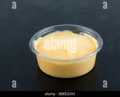 Formaggio cheddar fuso, formaggio italiano di alta qualità. Foto Stock