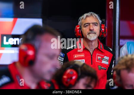 Scarperia, Italien. 20 giugno 2025. Luigi Dall'Igna General Manager di Ducati Corse durante la GP9 MotoGP Gran Premio d'Italia Brembo - prove libere sul circuito del Mugello crediti: dpa/Alamy Live News Foto Stock