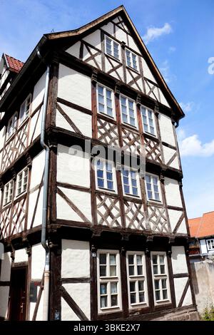 Impressionen: Fachwerkhaus, Quedlinburg (nur fuer redaktionelle Verwendung. Keine Werbung. Referenzdatenbank: http://www.360-berlin.de. © Jens Knappe. Foto Stock