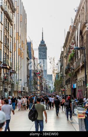 Madero Tourist Walkway, centro storico di città del Messico Foto Stock