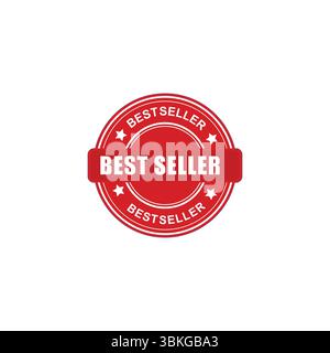 Etichetta autoadesiva BEST seller timbro BEST seller adesivo BEST seller isolato su sfondo bianco . Illustrazione Vettoriale