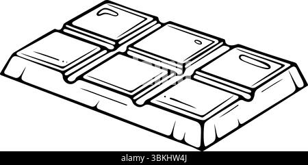Tavoletta di cioccolato segmentata Illustrazione Vettoriale