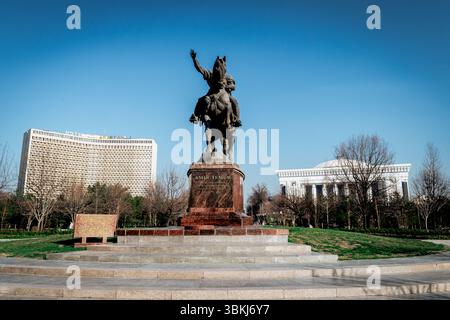 Statua di Amir Temur , Tashkent, Uzbekistan Foto Stock
