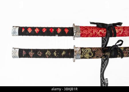 Tradizionale katana samurai giapponese Foto Stock