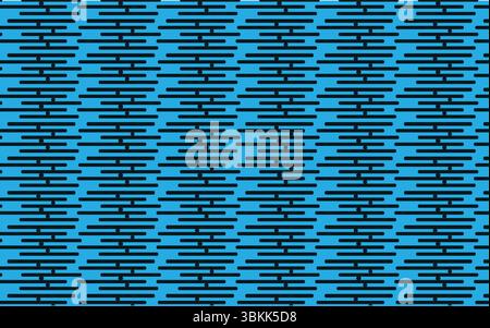 Le linee tecniche a strisce blu senza cuciture creano uno sfondo vettoriale per design futuristici con stampa digitale Illustrazione Vettoriale