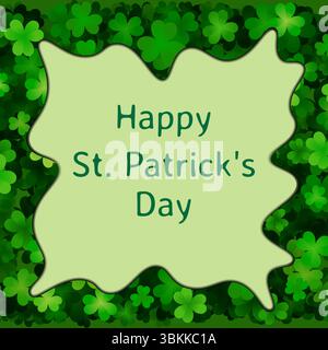 messaggio di saluto happy st patricks giorno banner vettore di sfondo Illustrazione Vettoriale