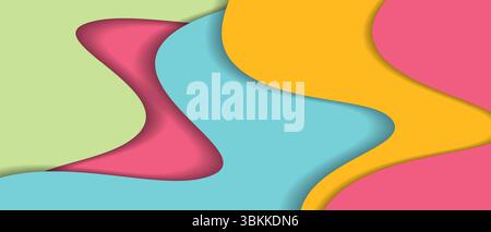 Sfondo vettoriale unico e colorato con una composizione fluida e dinamica, ideale per poster, volantini e grafica di social media Illustrazione Vettoriale