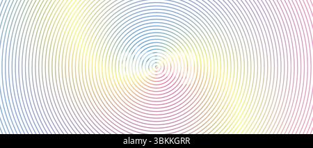 illustrazione vettoriale di uno sfondo di ripetizione dei cerchi concentrici con colori sfumati Illustrazione Vettoriale