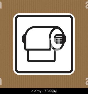 Questa icona minimalista rappresenta un rotolo di carta su uno sfondo marrone testurizzato, perfetto per progetti relativi a cancelleria, stampa o forniture per ufficio. Illustrazione Vettoriale