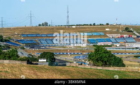 Nuove foto sull'Hungaroring. Questa è la pista ufficiale ungherese di F1. Tema principale nuovo edificio Padock e tribuna che sono stati costruiti nel 2025 Foto Stock