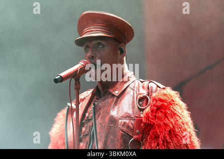 Till Lindemann Live Beim Metal Air 2025 Festival in der Almased Arena auf dem Albrecht-Thear-Gelände. Uelzen, 21.06.2025 anni Foto Stock