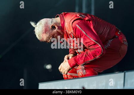 Till Lindemann Live Beim Metal Air 2025 Festival in der Almased Arena auf dem Albrecht-Thear-Gelände. Uelzen, 21.06.2025 anni Foto Stock