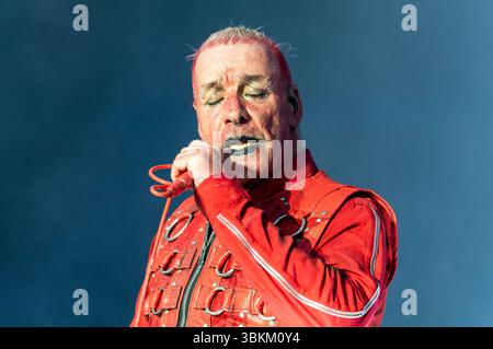 Till Lindemann Live Beim Metal Air 2025 Festival in der Almased Arena auf dem Albrecht-Thear-Gelände. Uelzen, 21.06.2025 anni Foto Stock