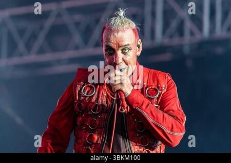 Till Lindemann Live Beim Metal Air 2025 Festival in der Almased Arena auf dem Albrecht-Thear-Gelände. Uelzen, 21.06.2025 anni Foto Stock