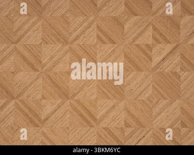 I caldi inserti in parquet dalle tonalità calde con motivo a spina di pesce trasudano un'eleganza classica Foto Stock
