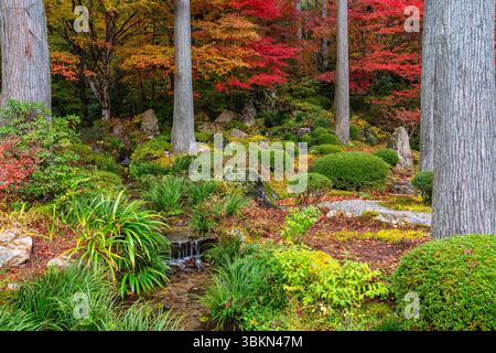 Il bellissimo tempio di Sanzen-in a Ohara durante la stagione autunnale. Kyoto, Giappone. Foto Stock