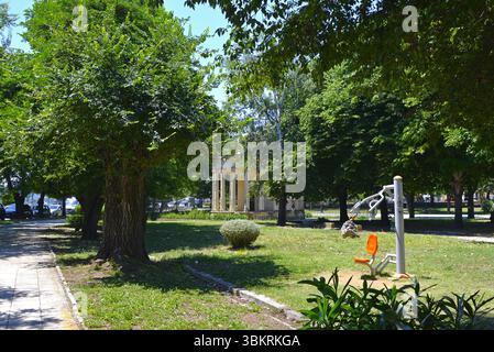 Piazza Spianada si trova nel centro storico di Corfù, Grecia. Foto Stock