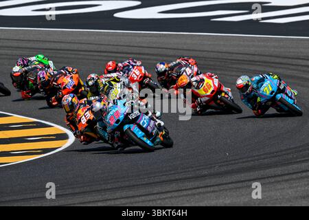28 QUILES Maximo (spa), CFMOTO Aspar Team, azione durante il Gran Premio d'Italia 2025 di Moto3 Brembo, GP d'Italia, sul circuito del Mugello, dal 20 al 22 giugno, in Italia - Photo Studio Milagro / DPPI Foto Stock