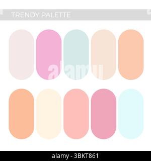 Modello di tavolozza dei colori alla moda per il tuo design creativo Illustrazione Vettoriale