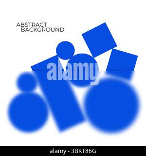 Sfondo geometrico astratto nel design del glassmorfismo. Illustrazione Vettoriale