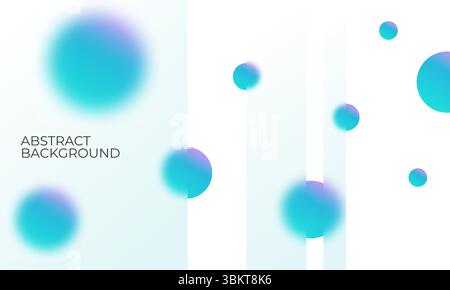 Sfondo luminoso minimalista astratto in stile glassmorfista creativo Illustrazione Vettoriale