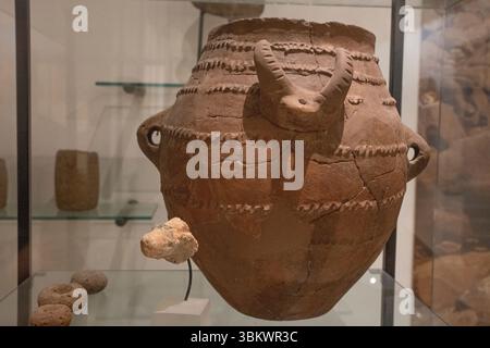 Il Museo Archeologico del Golan è un museo dei reperti archeologici delle alture del Golan, situato a Katzrin. Il museo presenta manufatti provenienti da Foto Stock
