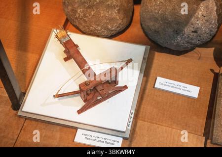 Il Museo Archeologico del Golan è un museo dei reperti archeologici delle alture del Golan, situato a Katzrin. Il museo presenta manufatti provenienti da Foto Stock