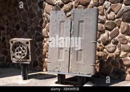 Il Museo Archeologico del Golan è un museo dei reperti archeologici delle alture del Golan, situato a Katzrin. Il museo presenta manufatti provenienti da Foto Stock