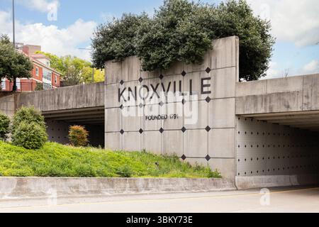 Knoxville è stata fondata nel 1791 e si trova nel Tennessee orientale, con un vivace centro cittadino e il campus della University of Tennessee. Foto Stock