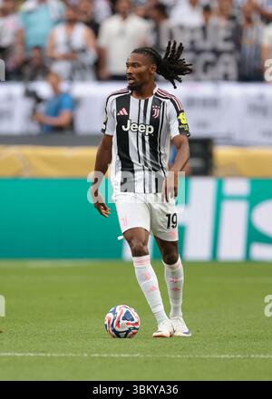 Philadelphia, Stati Uniti. 22 giugno 2025. Khephren Thuram della Juventus durante la partita della Coppa del mondo Juventus vs Wydad AC FIFA Club al Lincoln Financial Field di Philadelphia. Il credito per immagini dovrebbe essere: Jonathan Moscrop/Sportimage Credit: Sportimage Ltd/Alamy Live News Foto Stock