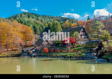 Hida No Sato, Hida Folk Village, Takayama, Giappone Foto Stock