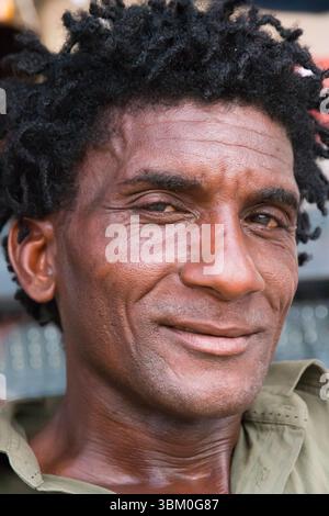 Cuba, Vinales. Ritratto di un uomo del posto. (Solo per uso editoriale) Foto Stock