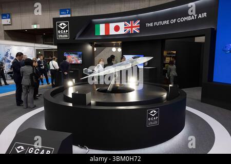 Stand espositivo GCAP al DSEI, Giappone. , . 20250521 PD78565 credito: APA-PictureDesk/Alamy Live News Foto Stock