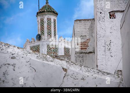 Strade della medina di Tetouan, Marocco Foto Stock