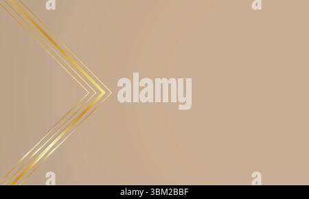 Sfondo astratto basso poli linee bianche e dorate astratte, sfondo vuoto Illustrazione Vettoriale