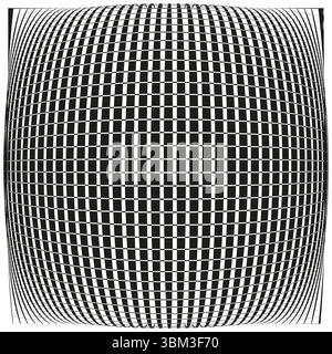 Schema griglia astratto. Struttura delle linee verticali. Vettore di illusione ottica. Sfondo artistico moderno. Illustrazione Vettoriale
