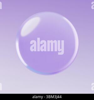 Immagine vettoriale realistica con cordone di vetro 3d viola su sfondo graduato. Illustrazione Vettoriale