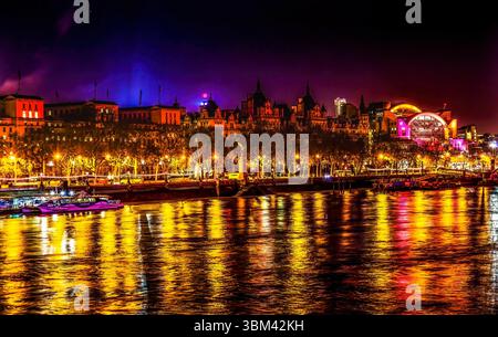 Tamigi, Westminster Bridge, Westminster, Londra, Inghilterra. Foto Stock